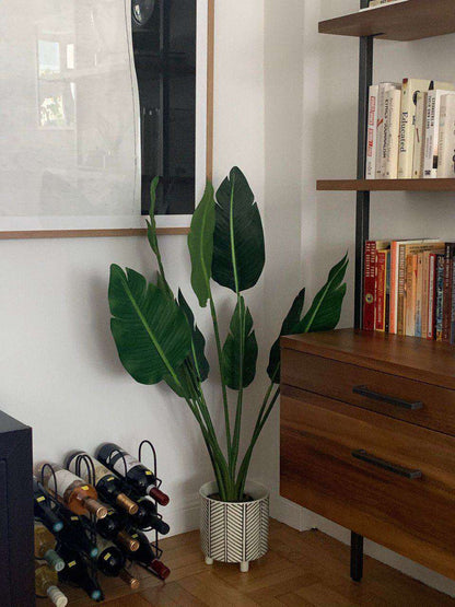 Boho Artificial Bird Of Paradise Potted Plant 43''