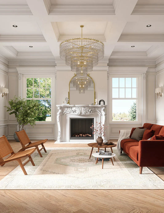 芭芭拉淺綠色米色地毯