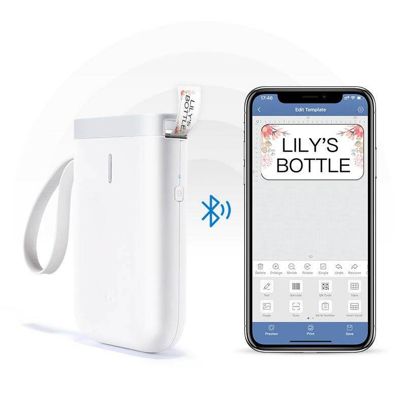 D11 Label Printer Bluetooth | Household Non Drying Label | Machine Fast Printing Home Use Office - Austrige™