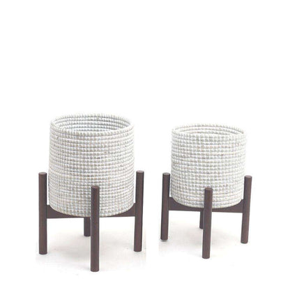 Diosa - White Seagrass Planter