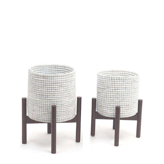 Diosa - White Seagrass Planter