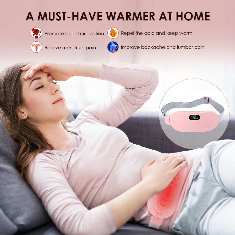 Electric Period Cramp Massager Heating Belt Healing Menstrual Pain Reliever | Austrige