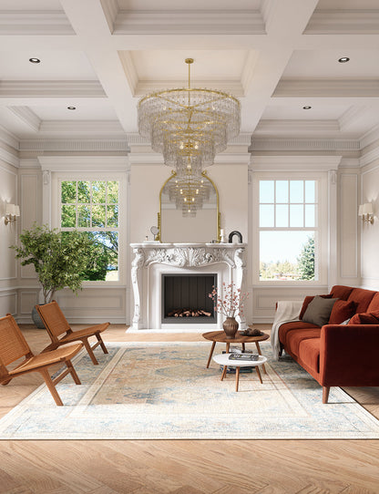 Elera Blue Red Beige Rug