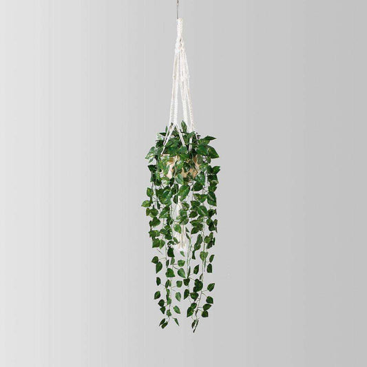 Elrey Faux Potted Macrame Hanging Plant (4.7 Feet)