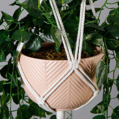 Elrey Faux Potted Macrame Hanging Plant (4.7 Feet)