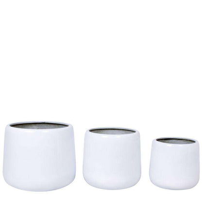 Fabi - White Brass Floor Planter