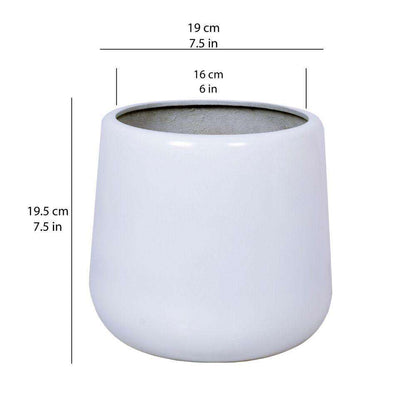 Fabi - White Brass Floor Planter