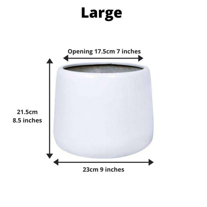 Fabi - White Brass Floor Planter