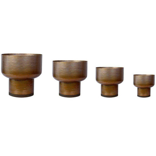 Hana - Brass Mid-Century Mushroom Planter (Multiple Sizes)