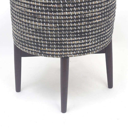 Jax -Black Tall Mid-Century Planter With Turned Leg Stand