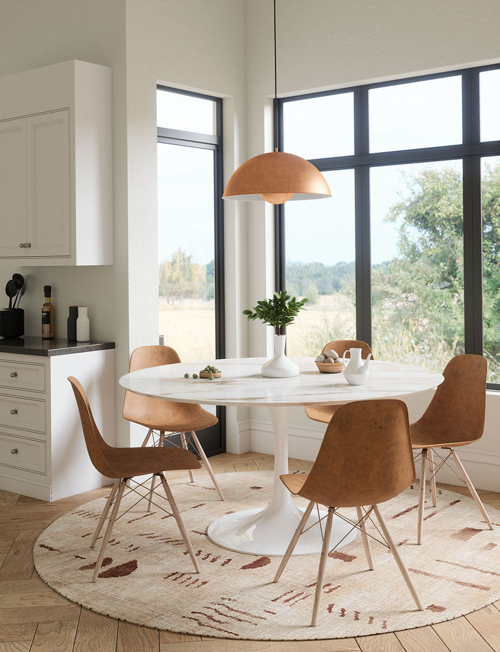 Jama Natural Red Rug