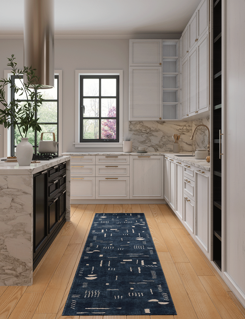 Jama Navy Blue Rug