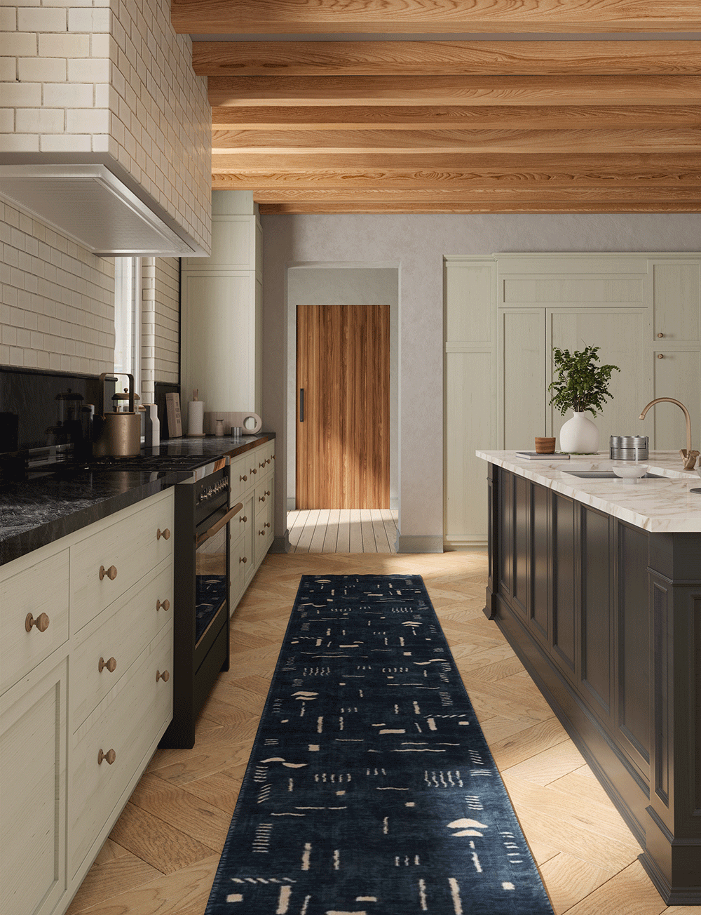 Jama Navy Blue Rug