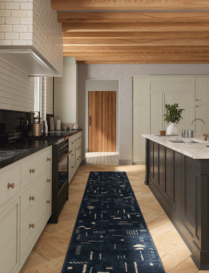 Jama Navy Blue Rug