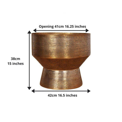 Kendrik -Mid-Century Brass Floor Planter (Multiple Sizes)