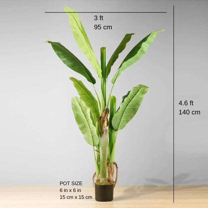 Kiki Artificial Banana Tree Potted Plant 55''