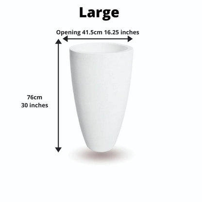 Lazio White Cement Planter (Multiple Sizes)