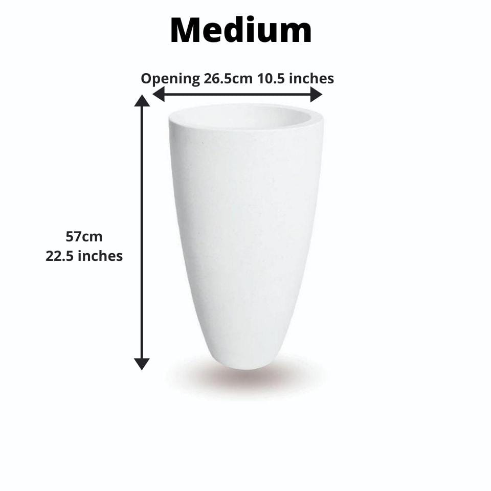 Lazio White Cement Planter (Multiple Sizes)