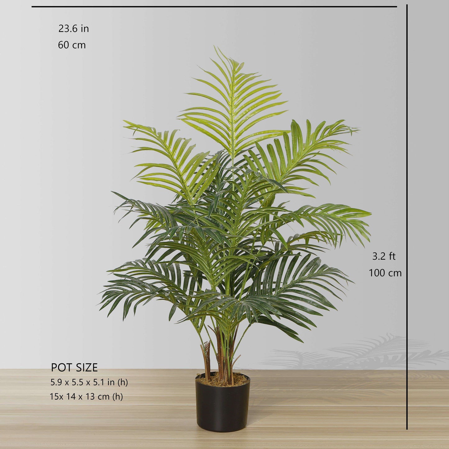 Lolo Artificial Hawaii Palm Potted Plant 3'