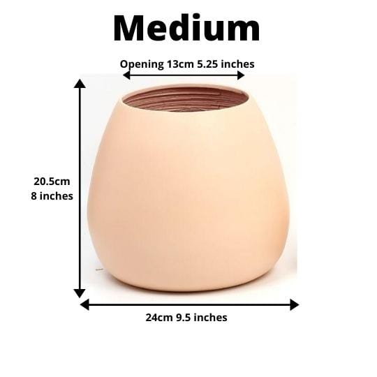 Margo - Peach Bamboo Floor Planter