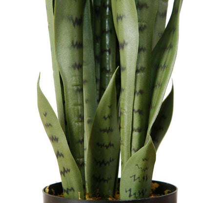 Milo Artificial Snake Sansevieria Dark Green Potted Plant (Multiple Sizes)