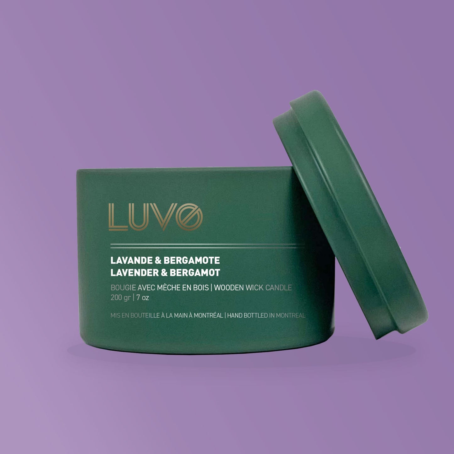 迷你薰衣草佛手柑木芯香氛蠟燭