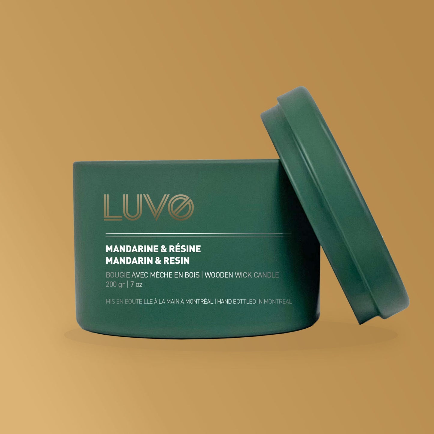 迷你柑橘樹脂木芯香氛蠟燭