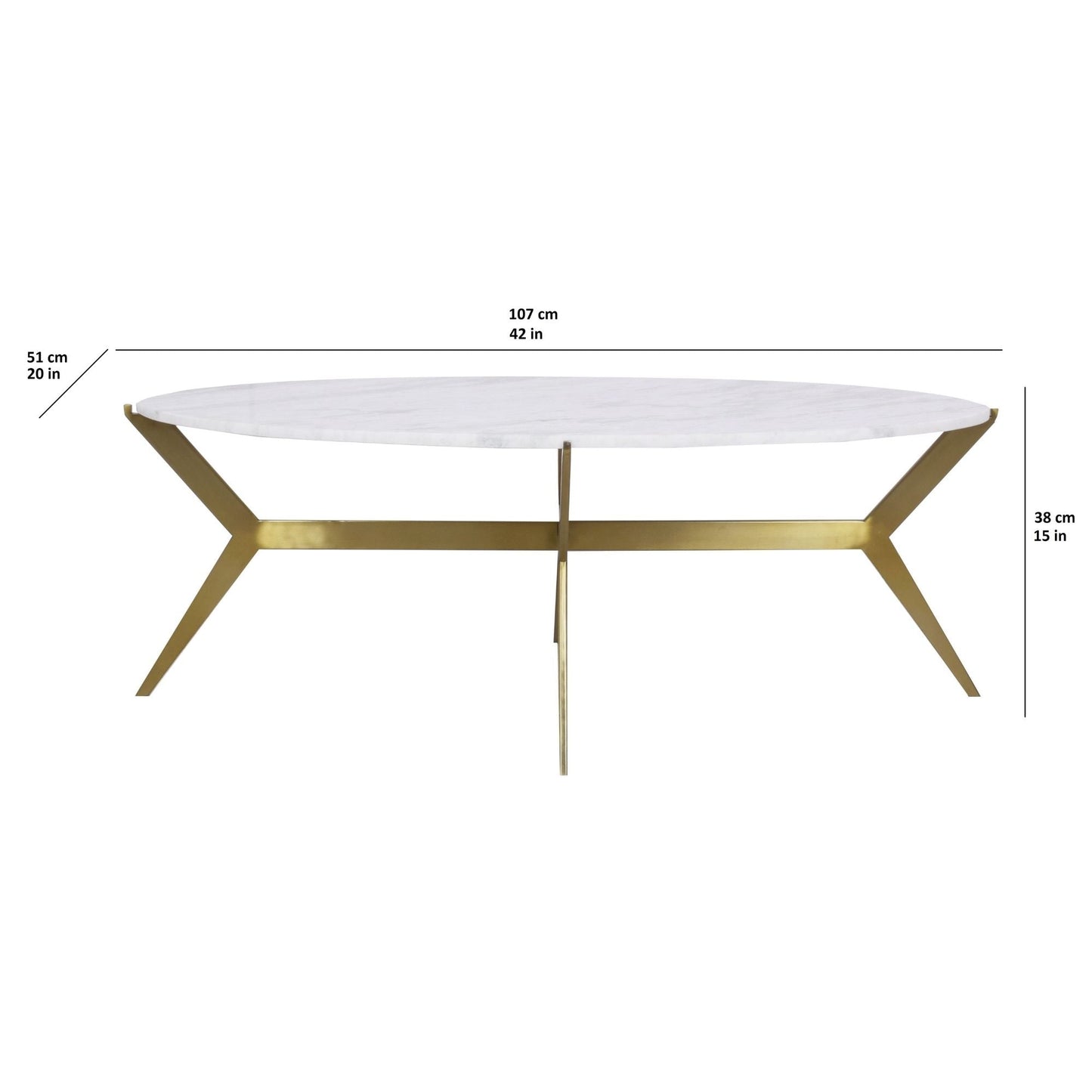 Riva Oval Marble Coffee Table