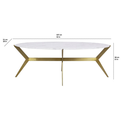 Riva Oval Marble Coffee Table