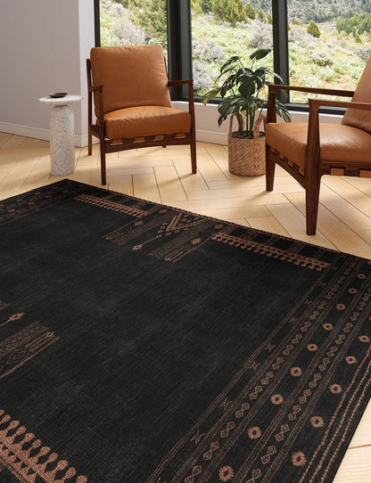 Mazela Black Rug