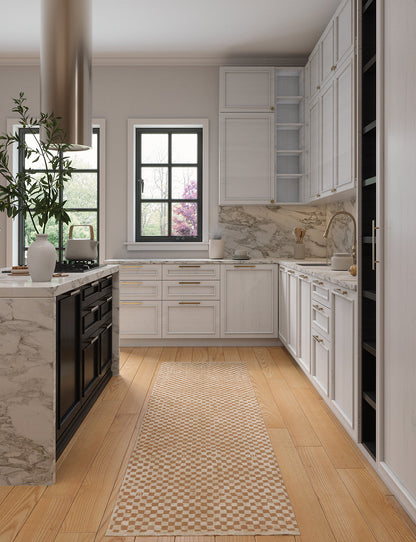 Metro Checkered Natural Rug