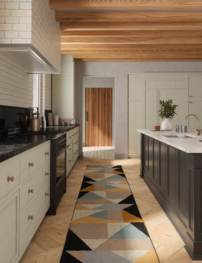 Mizza Black Yellow Multicolor Rug