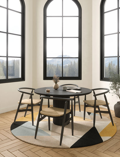 Mizza Black Yellow Multicolor Rug