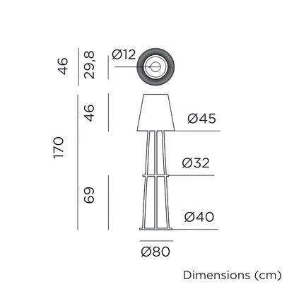 Okinawa Solar-charged Floor Lamp