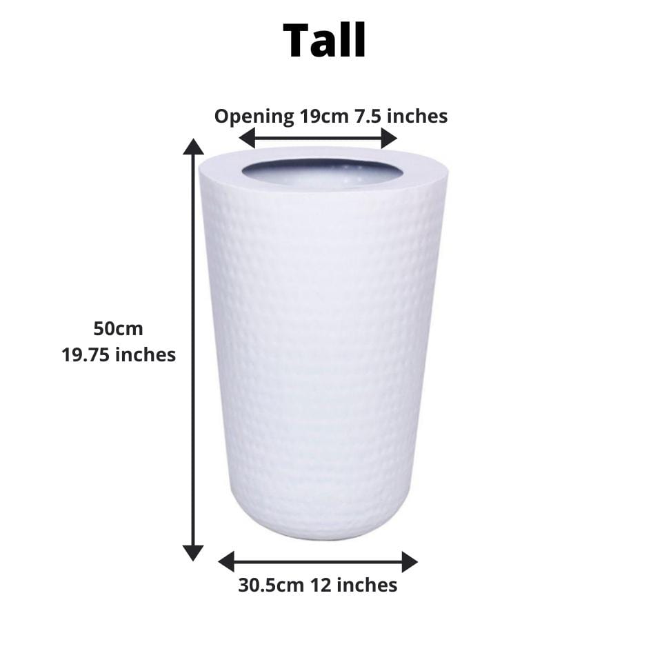 Ora - White Brass Planter