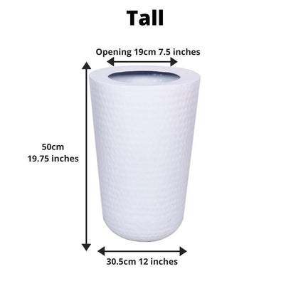 Ora - White Brass Planter