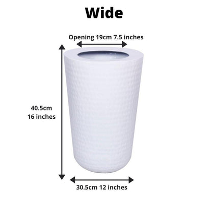 Ora - White Brass Planter