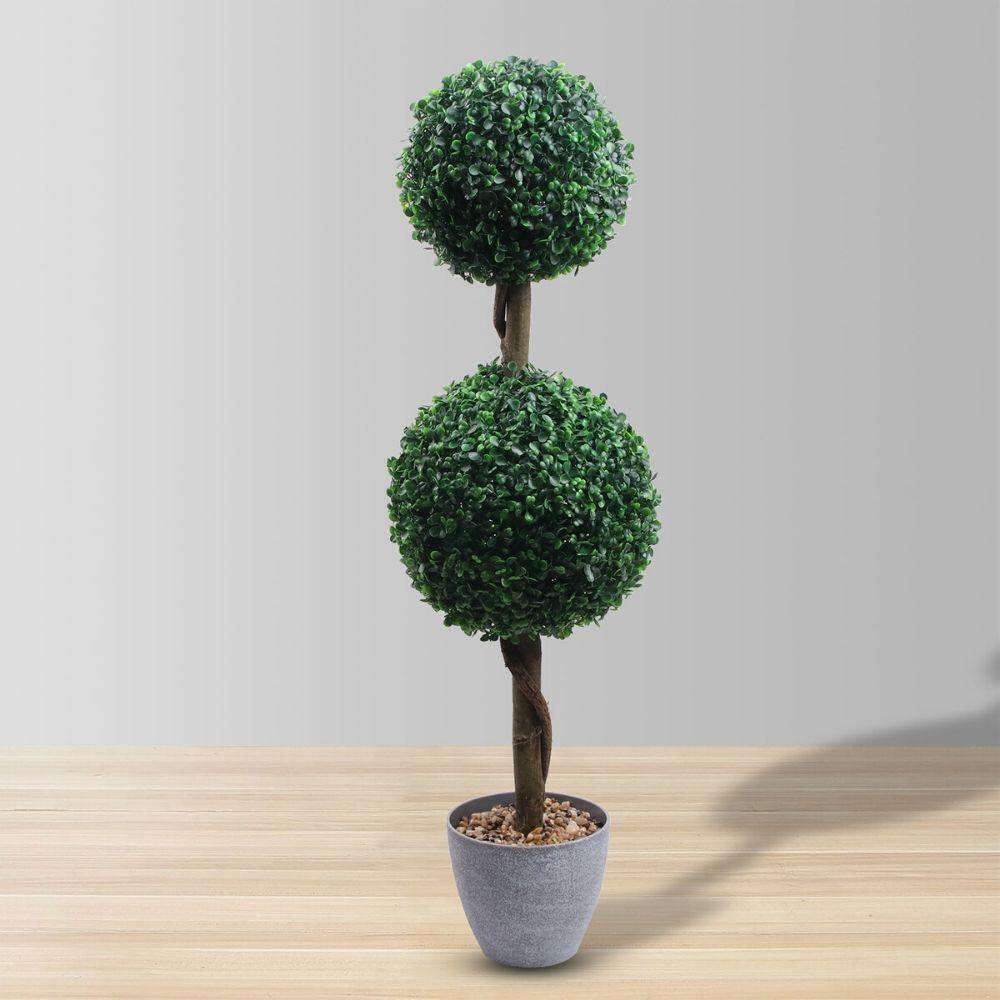 Oxford Faux Potted Boxwood Topiary Plant 3'