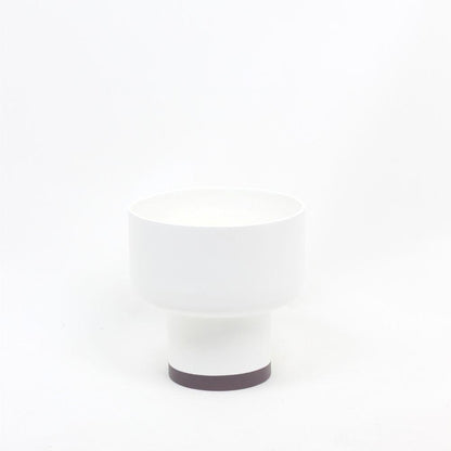 Perla - White Bamboo Mid-Century Mushroom Planter