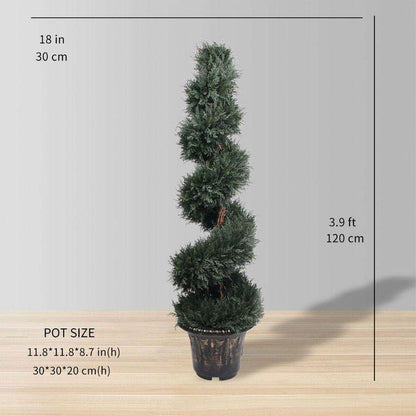 Perth Faux Potted Spiral Boxwood Topiary Plant (Multiple Sizes)