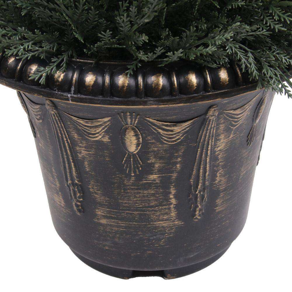 Perth Faux Potted Spiral Boxwood Topiary Plant (Multiple Sizes)