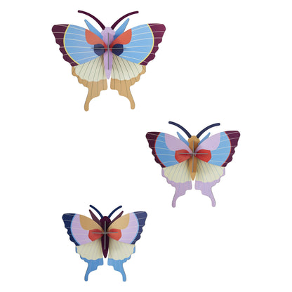 Plum Fringe Butterflies Set of 3