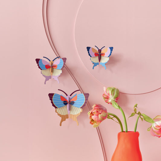 Plum Fringe Butterflies Set of 3