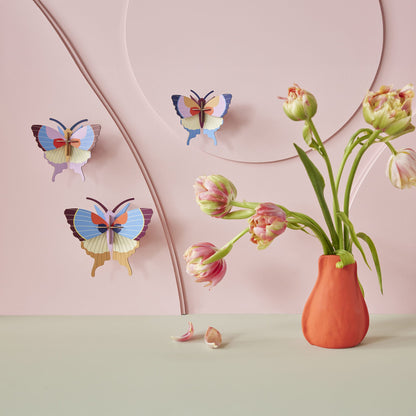 Plum Fringe Butterflies Set of 3