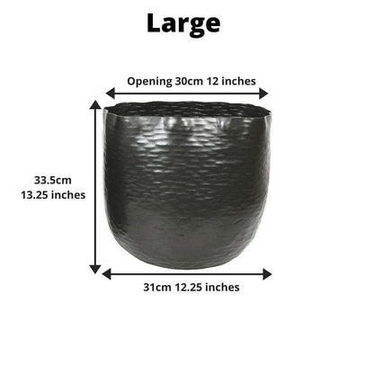 Ponche - Brass Black Basket Planter