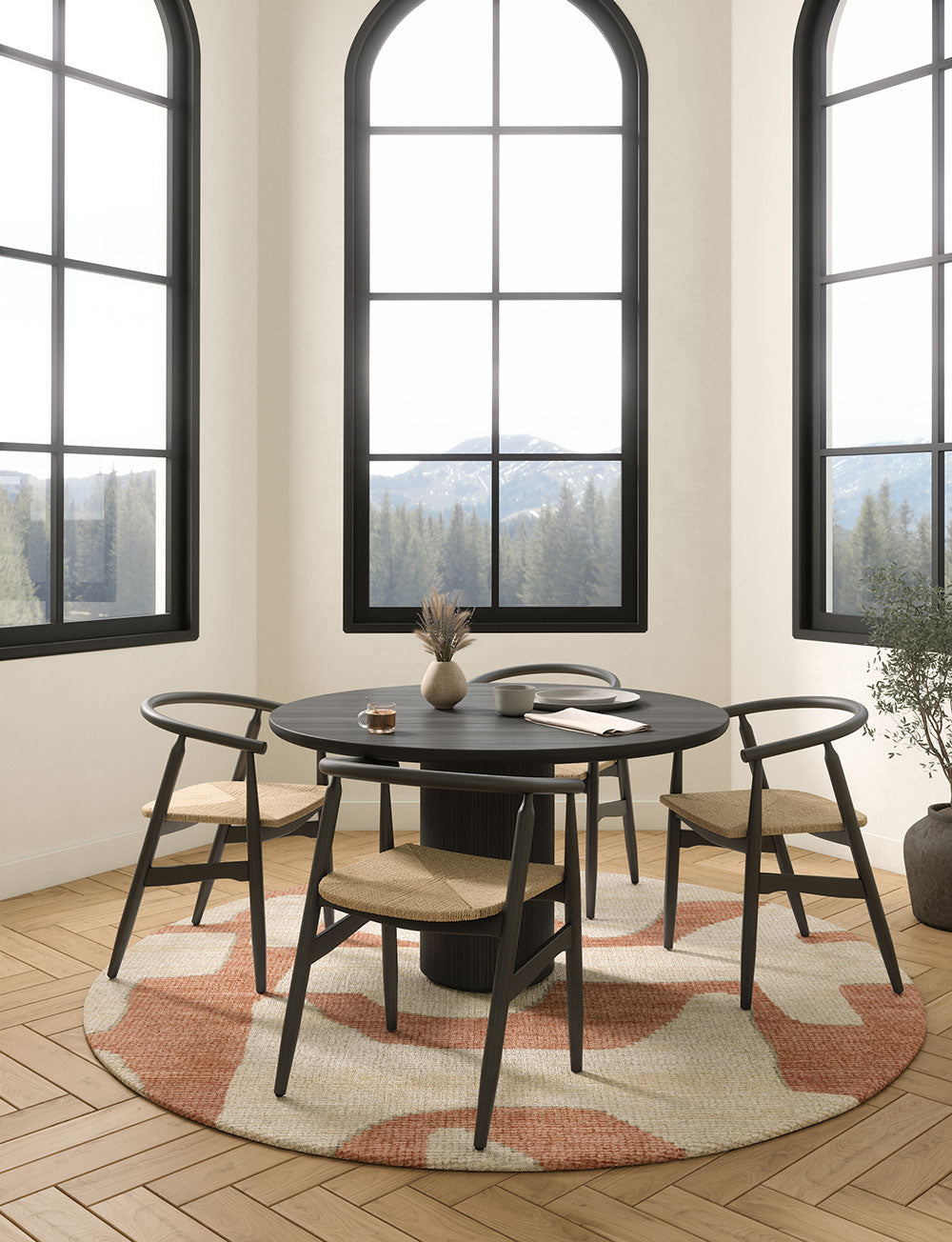 Puzla Orange Natural Rug