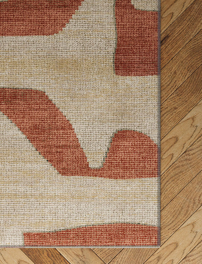 Puzla Orange Natural Rug