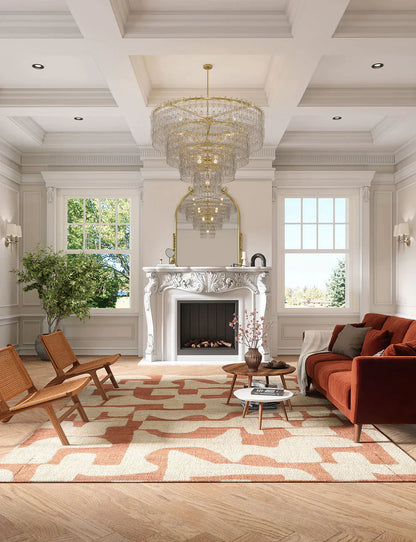 Puzla Orange Natural Rug