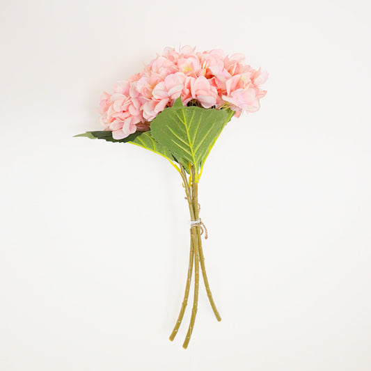 Beverly Artificial Pink Hydrangea Bouquet 18’’ X 8’’ (Set Of 3)