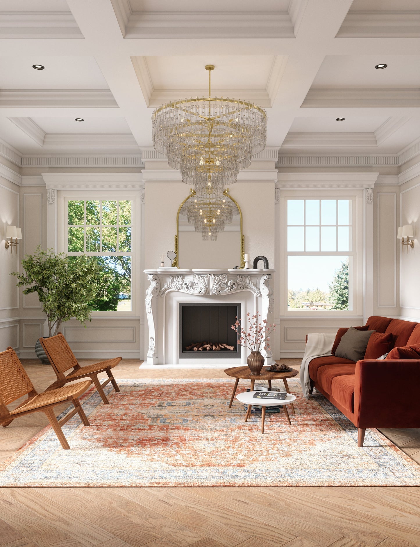 Rivka Terracota Ocean Rug